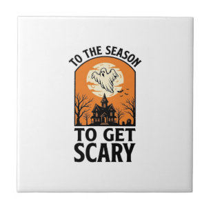 Halloween-Geist, um gruseligen Vintage-Spooky_1 zu Fliese