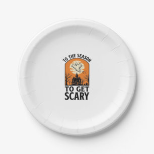 Halloween-Geist, um gruseligen Vintage-Spooky_1 zu Pappteller