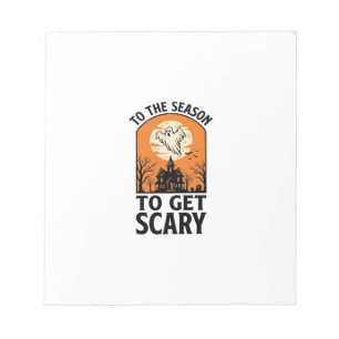 Halloween-Geist, um gruseliges Vintage-Spooky_1 zu Notizblock