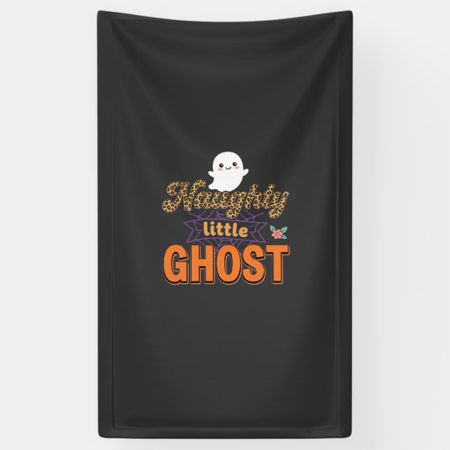 Halloween-Geist Unartiges Kleines Geist-Design Banner (Vertikal)