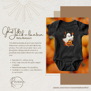 Halloween-Geist und Kürbislaterne Baby Strampler