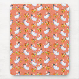 Halloween-Geist und Süßigkeiten nahtloser Musterta Mousepad