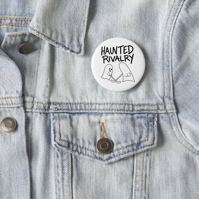 Halloween-Geist Verhext Erhitzte Rivalität Tasse Button (Beispiel)