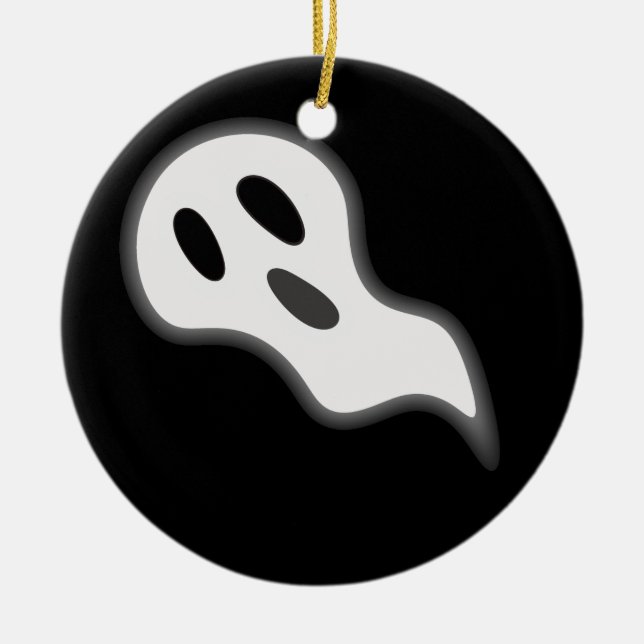 Halloween-Geist-Verzierung Keramik Ornament (Vorne)