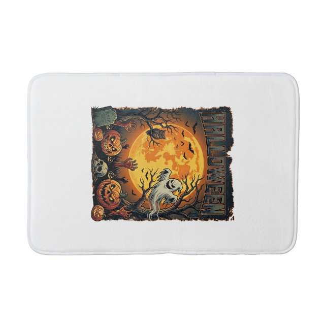 Halloween Geist Vollmond Jack Lanterns Zombie Han Badematte (Vorderseite)