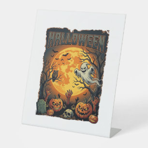 Halloween Geist Vollmond Jack Lanterns Zombie Han Sockelschild
