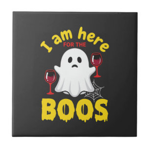 Halloween-Geist-Wein-Boos-Design Fliese