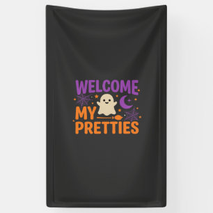 Halloween-Geist Willkommen meine Schönen SVG-Desig Banner