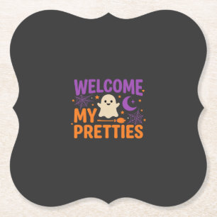 Halloween-Geist Willkommen meine Schönen SVG-Desig Untersetzer