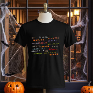 Halloween-Geist-Worte, Elegantes Herbstfarben T-Shirt
