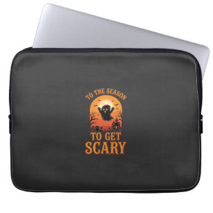Halloween-Geist zur Saison, um gruselig zu werden_ Laptopschutzhülle