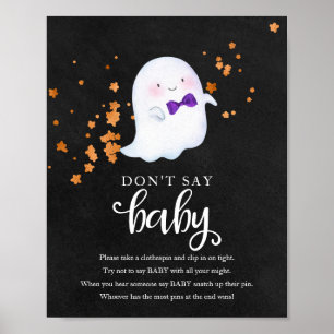 Halloween-Geister-Baby-Party „Sag nicht Baby“-Schi Poster