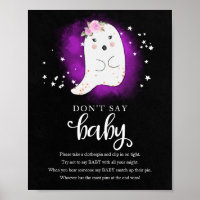 Halloween-Geister-Baby-Party - Schild "Sag nicht B