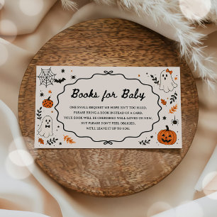 Halloween-Geister-Baby-Shower-Buch-Anfrage Begleitkarte