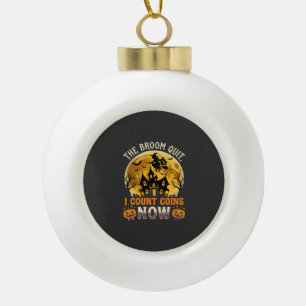 Halloween-Geister-Banker-Hexe Keramik Kugel-Ornament