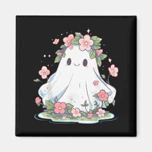 Halloween-Geister-Blumen-Frauen-Mädchen-Halloween Magnet