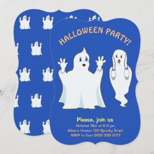 Halloween-Geister-Einladung Einladung