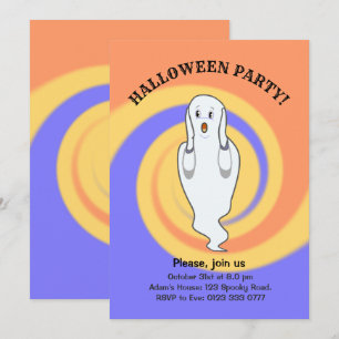 Halloween-Geister-Einladung Einladung