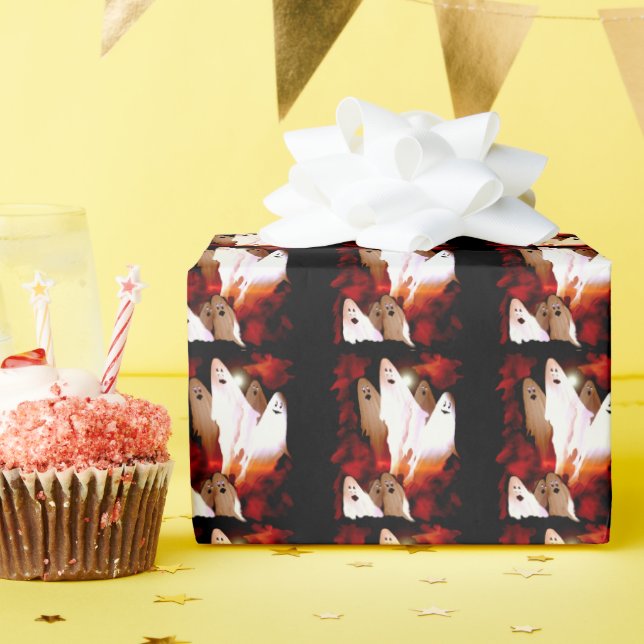 Halloween-Geister Geschenkpapier (Geburtstagsparty)