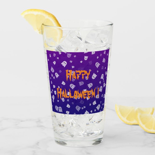 Halloween-Geister Glas (Vorderseite Ice)