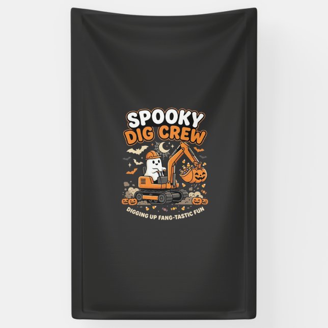 Halloween Geister Grab Crew Banner (Vertikal)