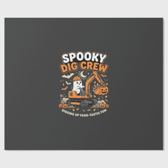 Halloween Geister Grab Crew Geschenkpapier (Flach)