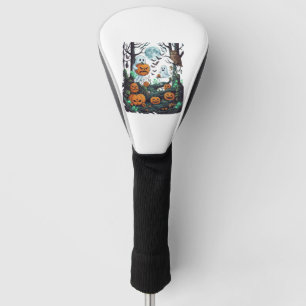 Halloween-Geister Gruselige Kürbisse Eule Vollmond Golf Headcover