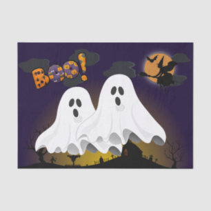 Halloween-Geister Gruseliger Friedhof Decoupage-Ha Seidenpapier
