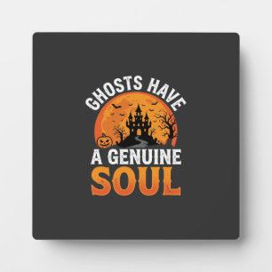 Halloween-Geister haben ein authentisches Seelende Fotoplatte