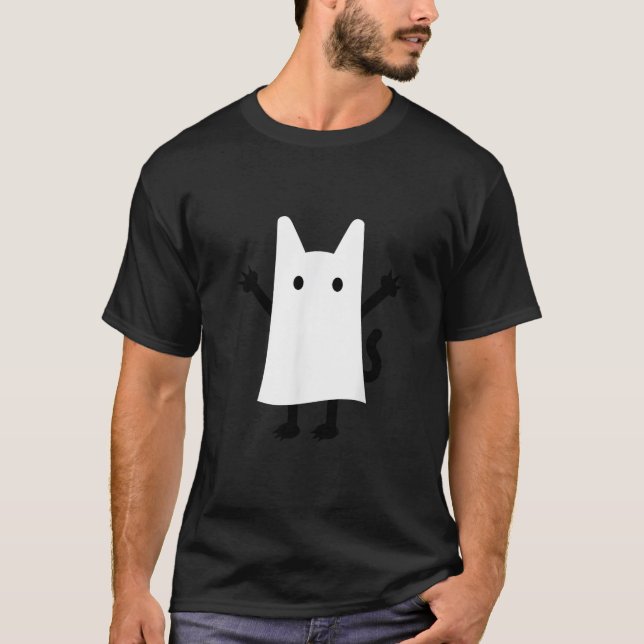 Halloween-Geister-Kätzchen  T-Shirt (Vorderseite)