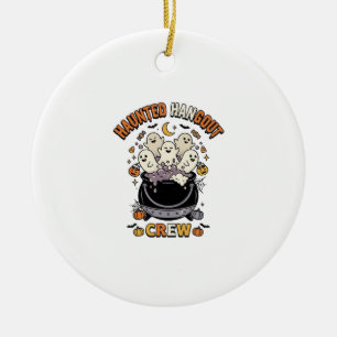 Halloween-Geister-Kürbis-Crew Keramik Ornament