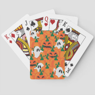 Halloween-Geister Kürbis-Plantage Spielkarten