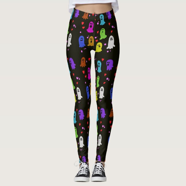 Halloween-Geister Leggings (Vorderseite)