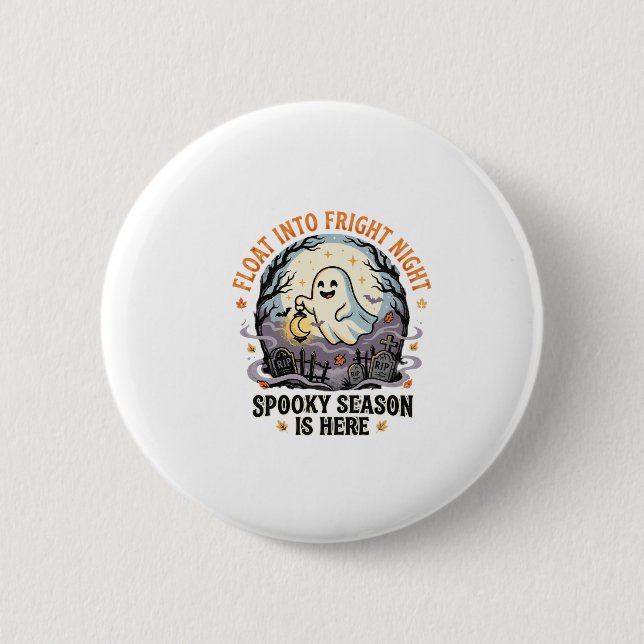 Halloween-Geister-Mond-Parade Button (Vorderseite)