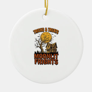 Halloween-Geister-Mond-Vintage-Baum-Nacht-Shirt_1 Keramik Ornament