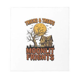 Halloween-Geister-Mond-Vintage-Baum-Nacht-Shirt_1 Notizblock