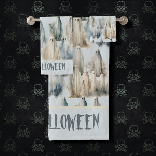 Halloween-Geister-Muster Badhandtuch Set