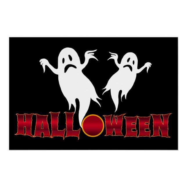 Halloween-Geister Poster (Vorderseite)