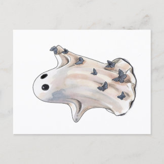 Halloween-Geister-Schmetterling-Postkarte Postkarte