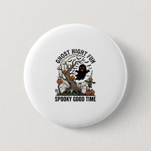Halloween-Geister-Shirt Vintage-Friedhof Lustiges  Button