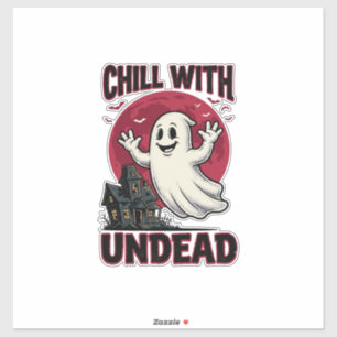 Halloween-Geister-Shirt Vintage Verflucht Zombie D Aufkleber