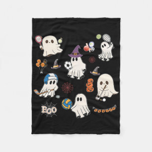 Halloween-Geister spielen Fußball Tennis Hockey Vo Fleecedecke