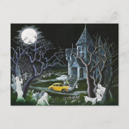Halloween, Geister, Spuk, Haus, Herrenhaus Postkarte