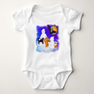 Halloween Geister und Freunde Baby Strampler