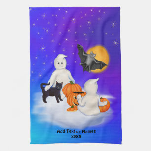 Halloween Geister und Freunde Handtuch