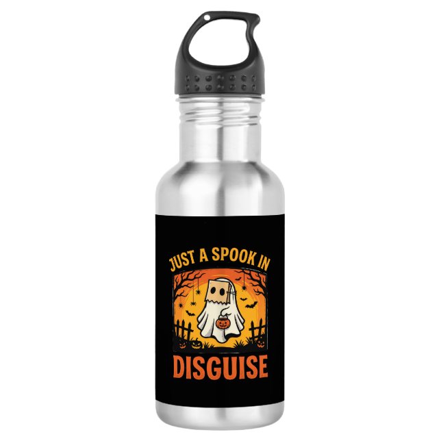 Halloween-Geister-Verkleidung Edelstahlflasche (Vorderseite)