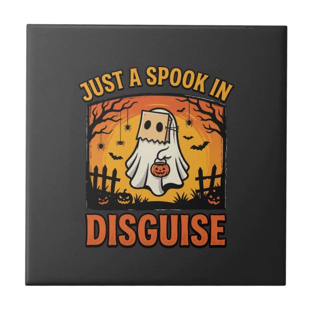 Halloween-Geister-Verkleidung Fliese (Vorderseite)