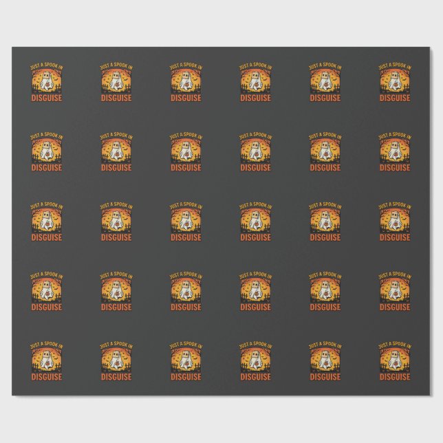 Halloween-Geister-Verkleidung Geschenkpapier (Flach)
