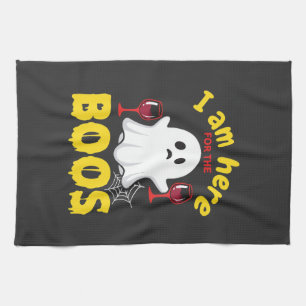 Halloween-Geister-Wein-Boos-Design Geschirrtuch