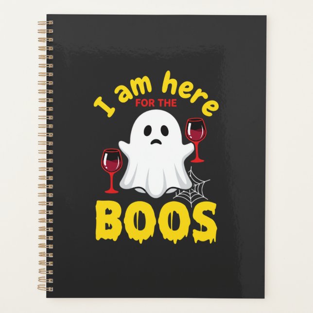Halloween-Geister-Wein-Boos-Design Planer (Vorderseite)
